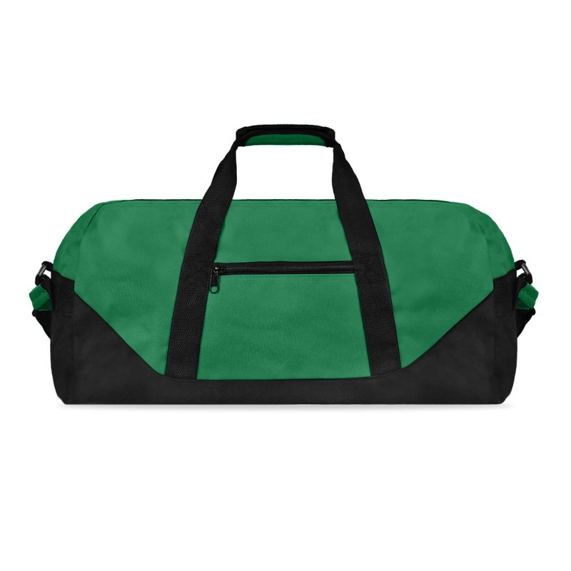 Dalix 21'' Large Duffle Bag with Adjustable Strap (Dark Green) - Image 2